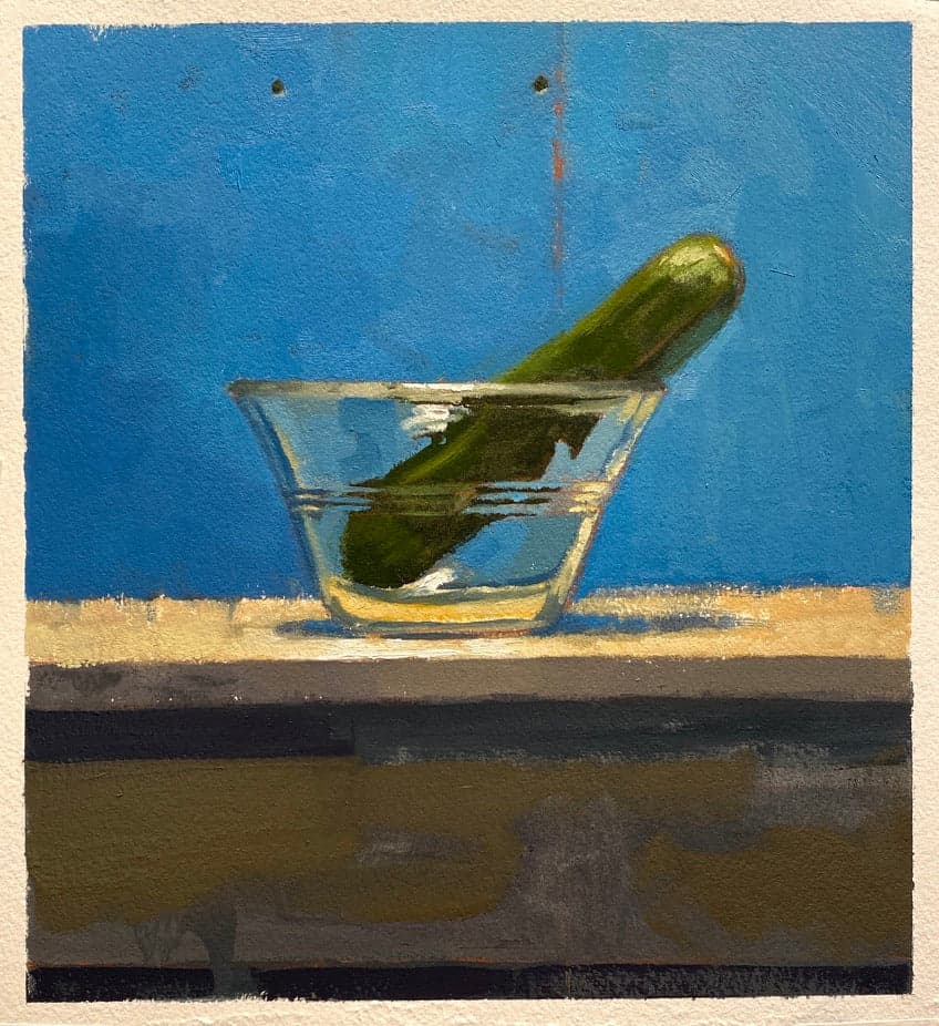A little cucumber in a ramekin